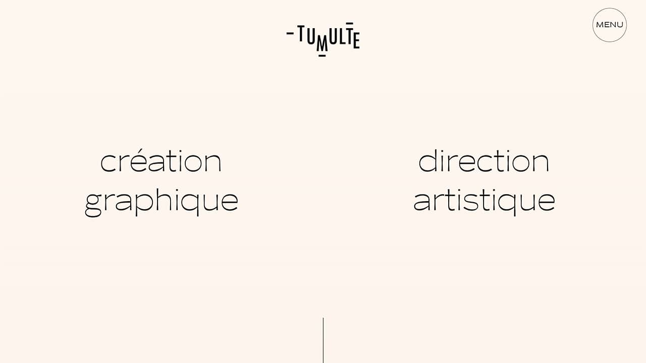 Studio Tumulte website homepage